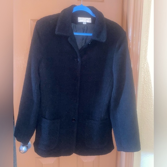 Womens Large Sandro Black Blazer Coat - Picture 1 of 4